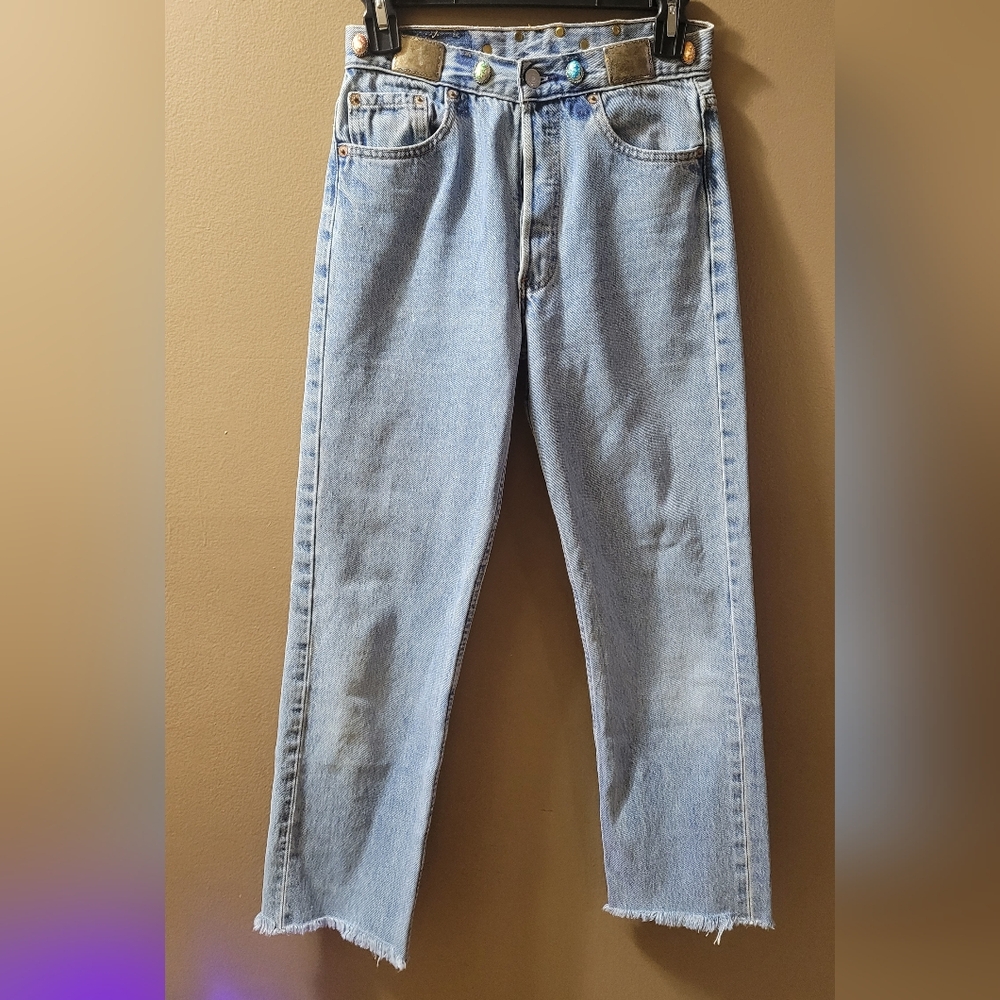 Vintage Levi's 501 Redone By Buzz 18 90s Beaded Size 4